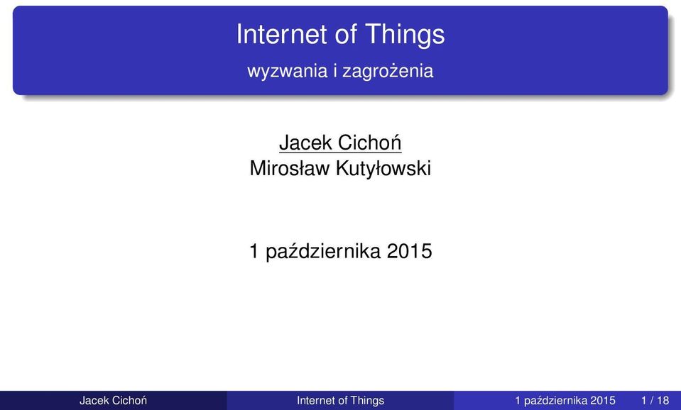 Kutyłowski 1 października 2015 Jacek