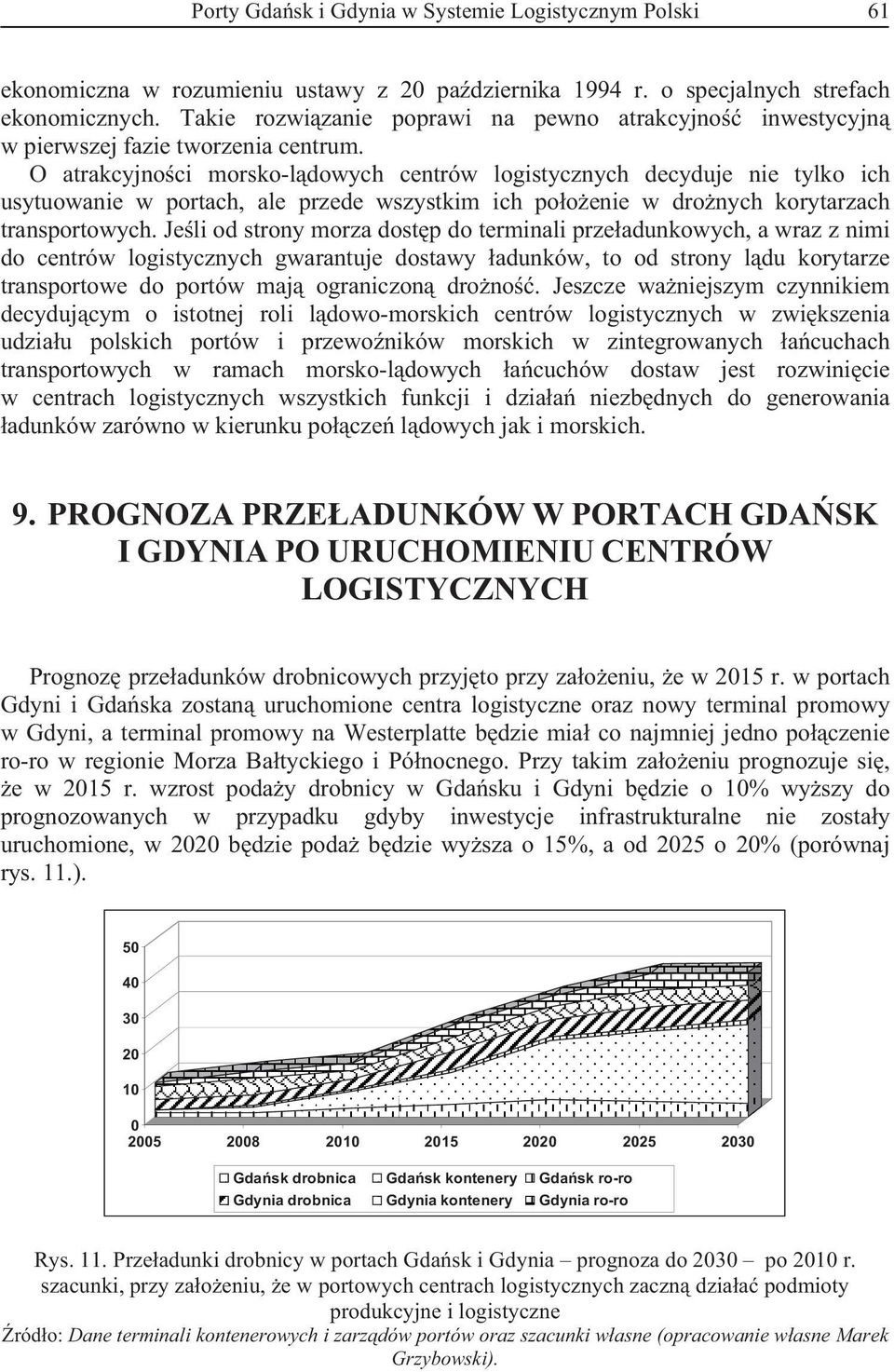 O atrakcyjnoci morsko-ldowych centrów logistycznych decyduje nie tylko ich usytuowanie w portach, ale przede wszystkim ich pooenie w dronych korytarzach transportowych.