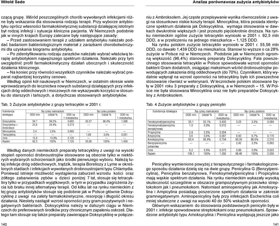 W Niemczech podobnie jak w innych krajach Europy zalecane były następujące zasady: Przed zastosowaniem terapii z udziałem antybiotyku należało poddać badaniom bakteriologicznym materiał z zarazkami