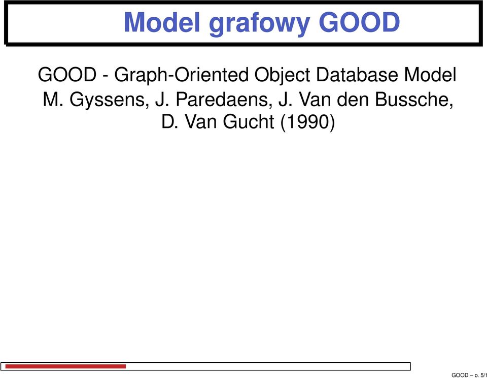Object Database Model M.