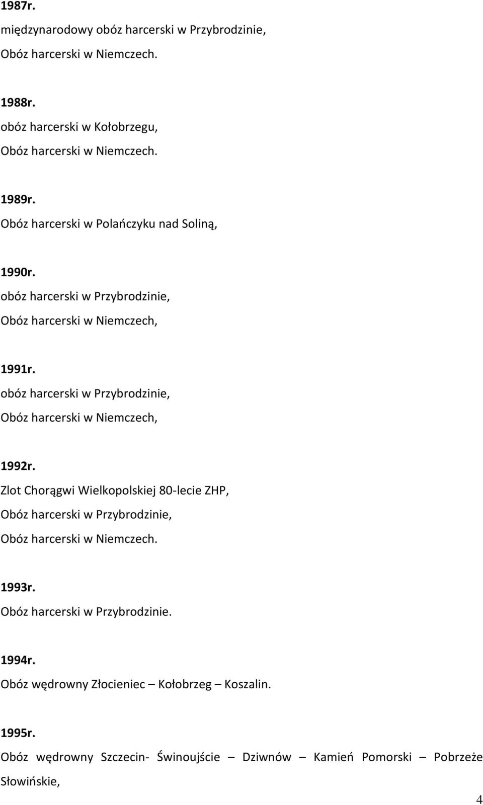 obóz harcerski w Przybrodzinie, Obóz harcerski w Niemczech, 1992r.