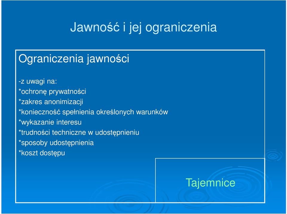 spełnienia określonych warunków *wykazanie interesu *trudności