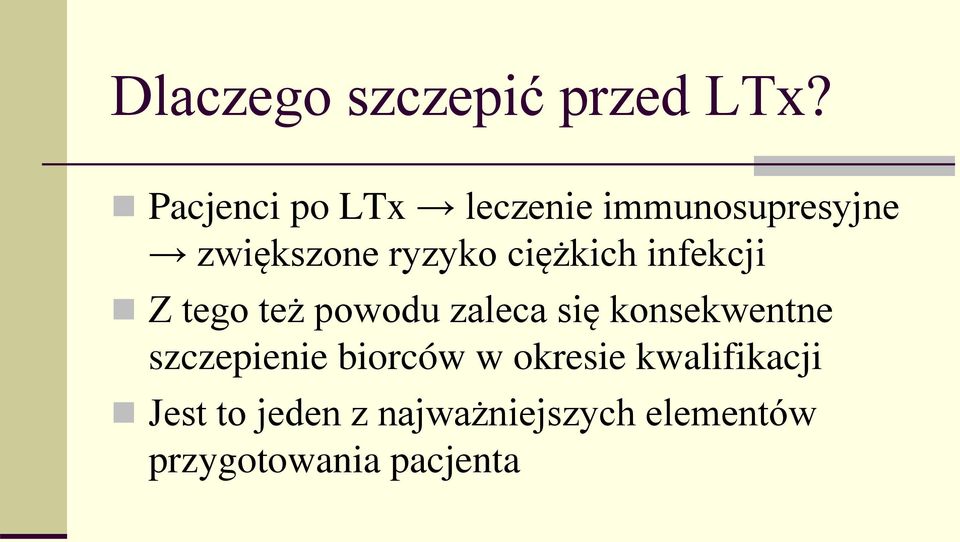 ciężkich infekcji Z tego też powodu zaleca się konsekwentne