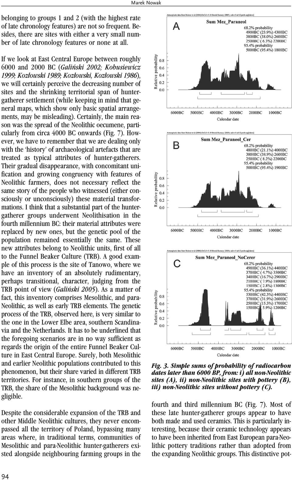 Marek Nowak If we look at East Central Europe between roughly 6000 and 2000 BC (Galiński 2002; Kobusiewicz 1999; Kozłowski 1989; Kozłowski, Kozłowski 1986), we will certainly perceive the decreasing