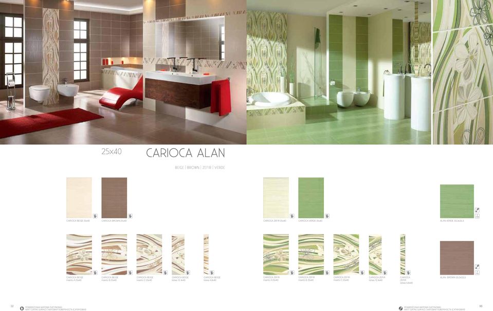 25x0 CARIOCA BEIGE listwa 12,x0 CARIOCA BEIGE listwa,8x0 CARIOCA ZEFIR inserto A 25x0 CARIOCA ZEFIR