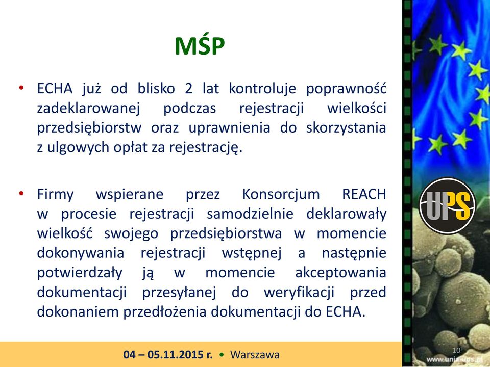 Firmy wspierane przez Konsorcjum REACH w procesie rejestracji samodzielnie deklarowały wielkość swojego przedsiębiorstwa w