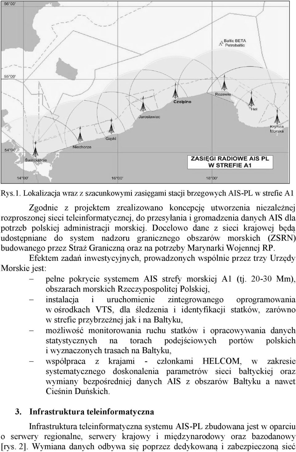 i gromadzenia danych AIS dla potrzeb polskiej administracji morskiej.