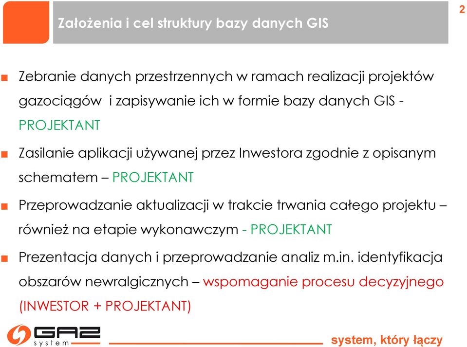 schematem PROJEKTANT Przeprowadzanie aktualizacji w trakcie trwania całego projektu również na etapie wykonawczym - PROJEKTANT