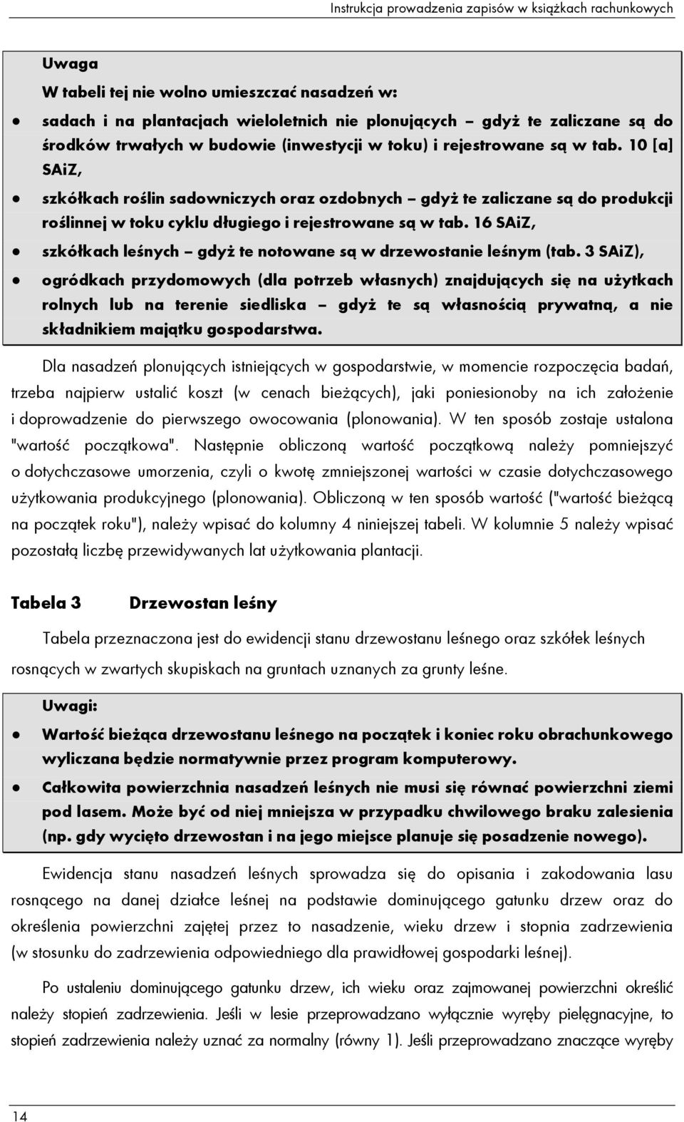 10 [a] SAiZ, szkółkach roślin sadowniczych oraz ozdobnych gdyŝ te zaliczane są do produkcji roślinnej w toku cyklu długiego i rejestrowane są w tab.