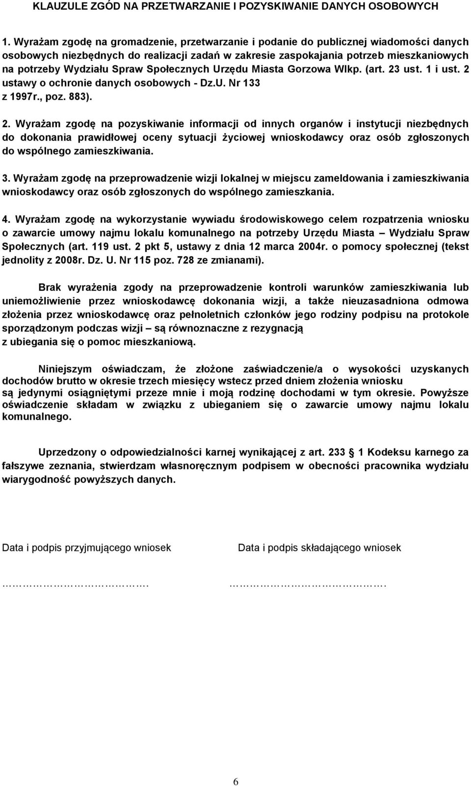 Spraw Społecznych Urzędu Miasta Gorzowa Wlkp. (art. 23