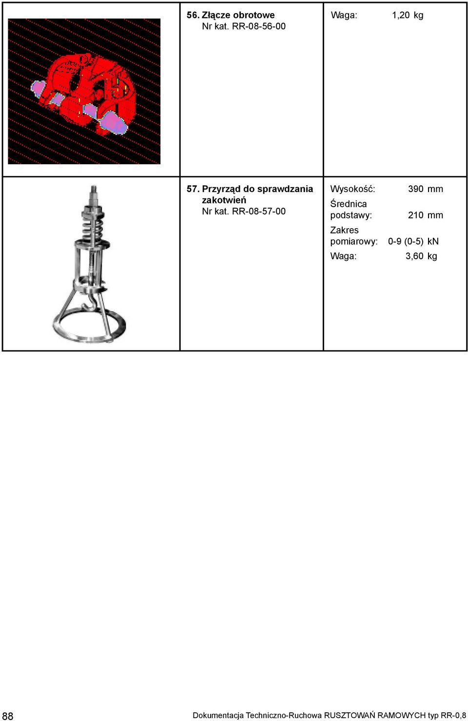 RR-08-57-00 Średnica podstawy: Zakres pomiarowy: 390 mm 210