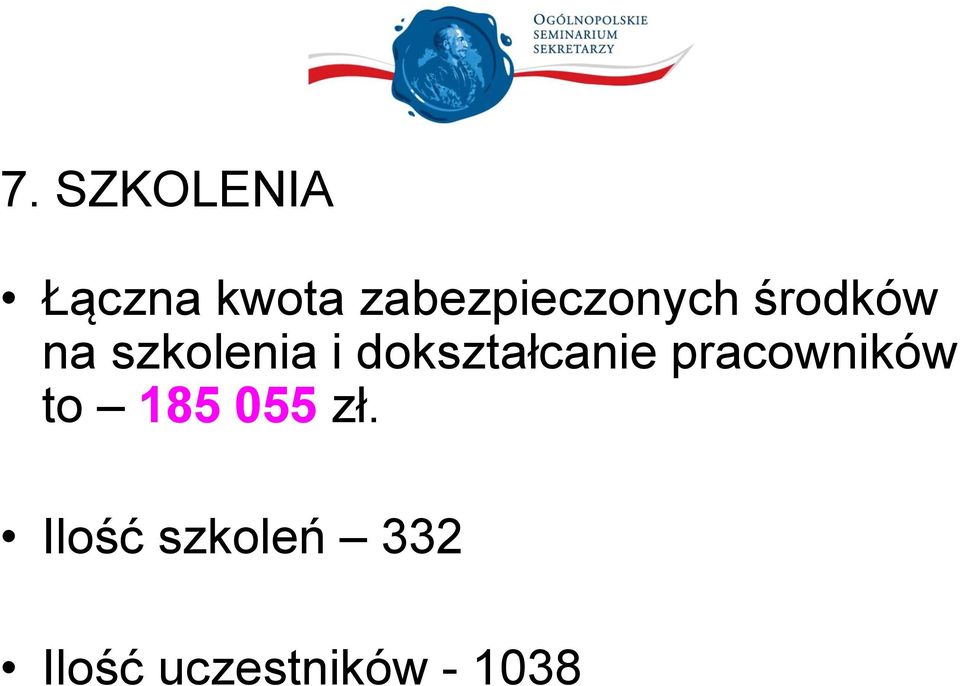 i dokształcanie pracowników to 185