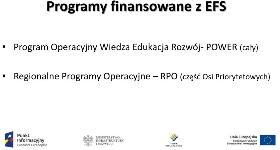 POWER (cały) Regionalne Programy