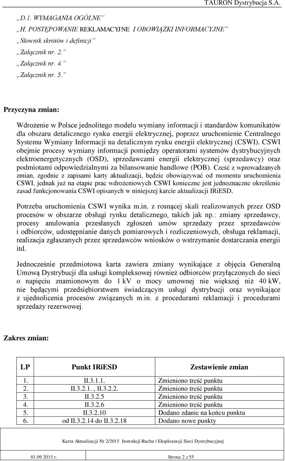 Wymiany Informacji na detalicznym rynku energii elektrycznej (CSWI).