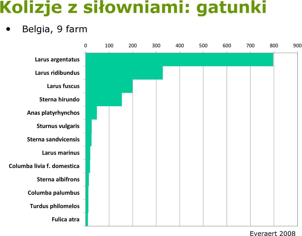 platyrhynchos Sturnus vulgaris Sterna sandvicensis Larus marinus Columba livia