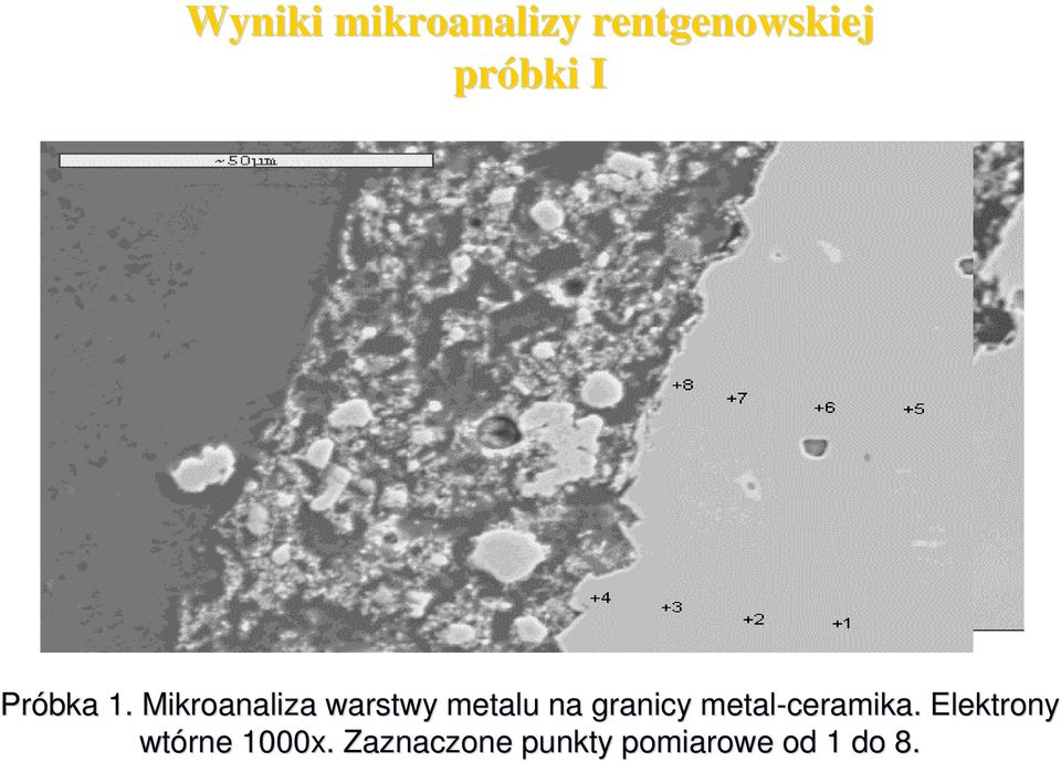 Mikroanaliza warstwy metalu na granicy