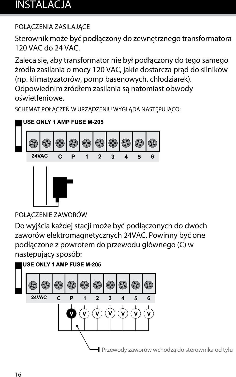 klimatyzatorów, pomp basenowych, chłodziarek). Odpowiednim źródłem zasilania są natomiast obwody oświetleniowe.