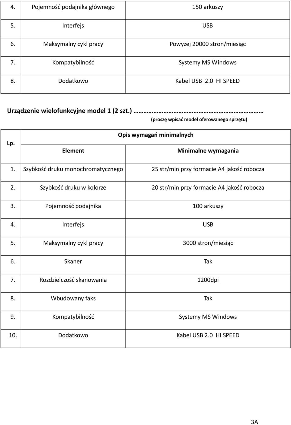 Szybkość druku monochromatycznego 25 str/min przy formacie A4 jakość robocza 2. Szybkość druku w kolorze 20 str/min przy formacie A4 jakość robocza 3.