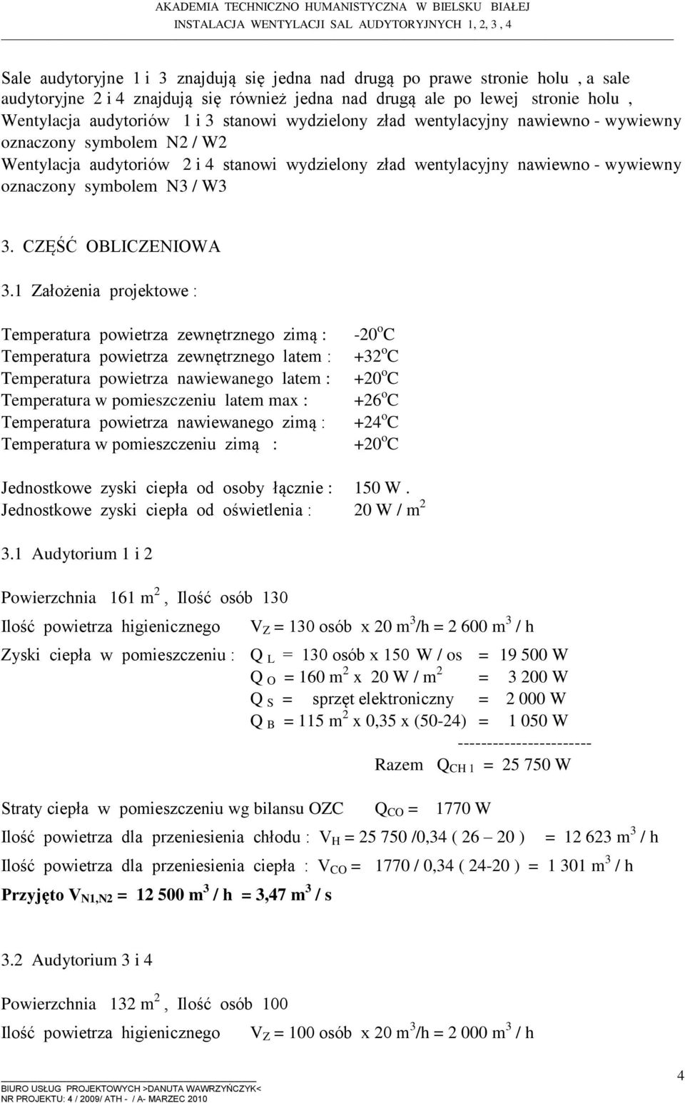 CZĘŚĆ OBLICZENIOWA 3.