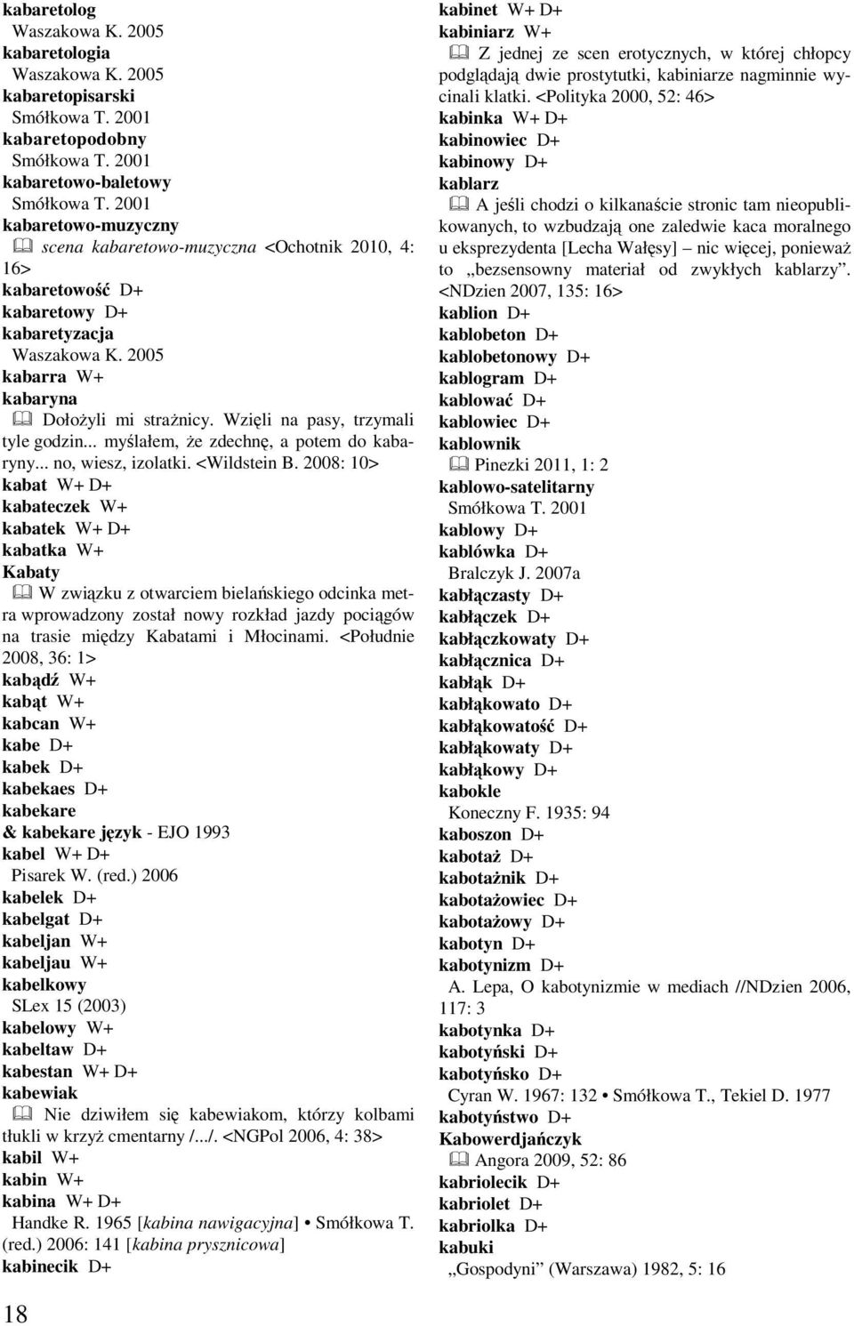 2008: 10> kabat W+ D+ kabateczek W+ kabatek W+ D+ kabatka W+ Kabaty W związku z otwarciem bielańskiego odcinka metra wprowadzony został nowy rozkład jazdy pociągów na trasie między Kabatami i