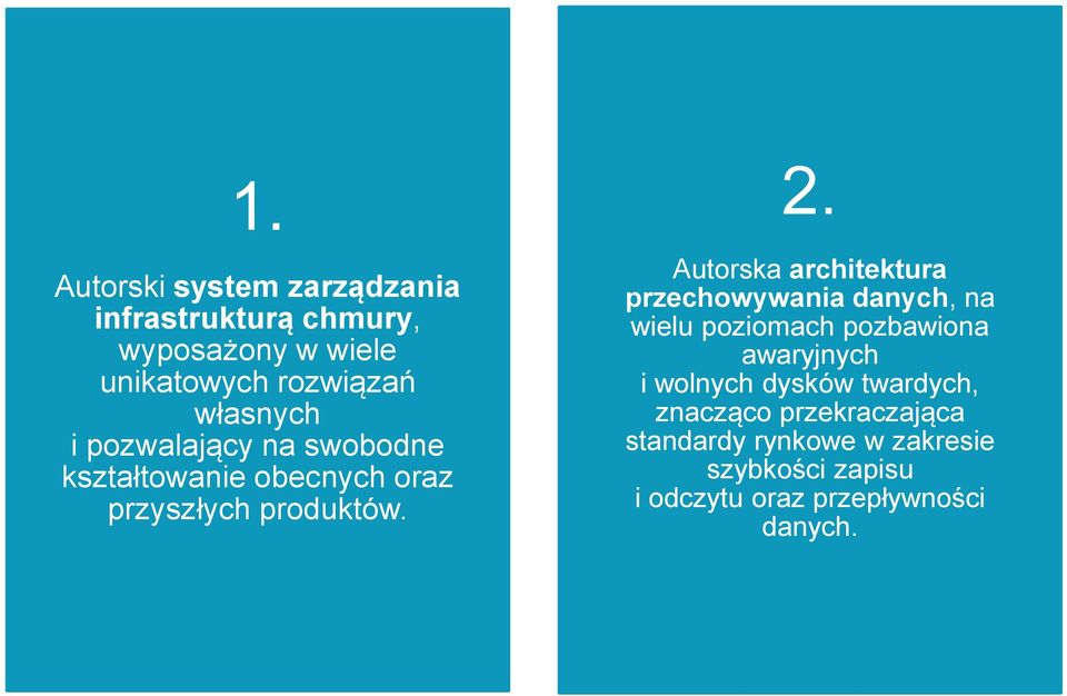 Autorska architektura przechowywania danych, na wielu poziomach pozbawiona awaryjnych i wolnych