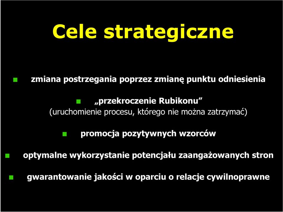 zatrzymać) promocja pozytywnych wzorców optymalne wykorzystanie