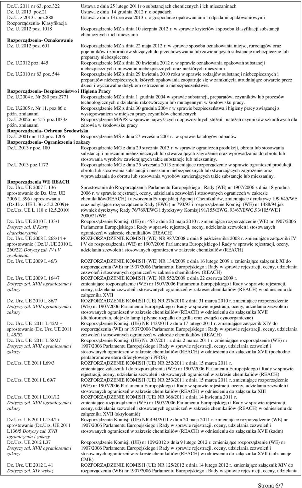 o gospodarce opakowaniami i odpadami opakowaniowymi Rozporządzenie MZ z dnia 10 sierpnia 2012 r.