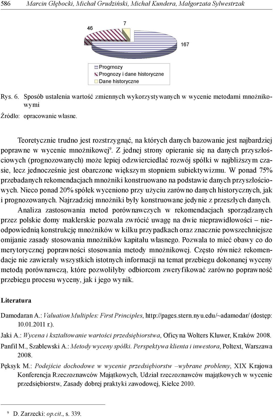 9. Z jednej strony opieranie się na danych przyszłościowych (prognozowanych) może lepiej odzwierciedlać rozwój spółki w najbliższym czasie, lecz jednocześnie jest obarczone większym stopniem