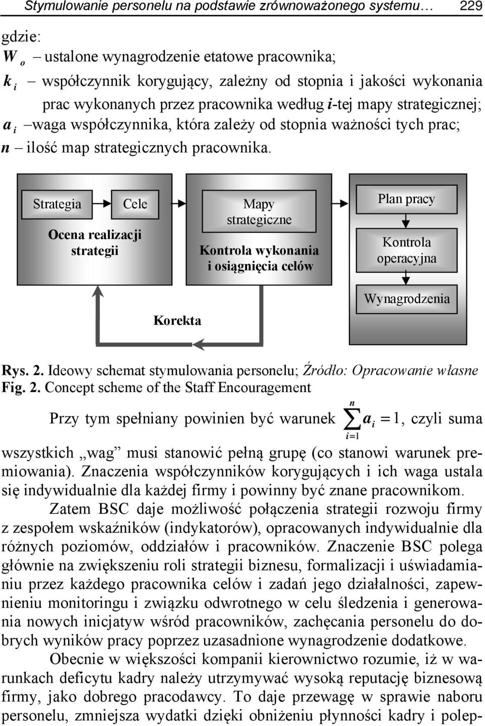 Strategia Cele Mapy strategiczne Ocena realizacji strategii Korekta Kontrola wykonania i osiągnięcia celów Plan pracy Kontrola operacyjna Wynagrodzenia Rys. 2.