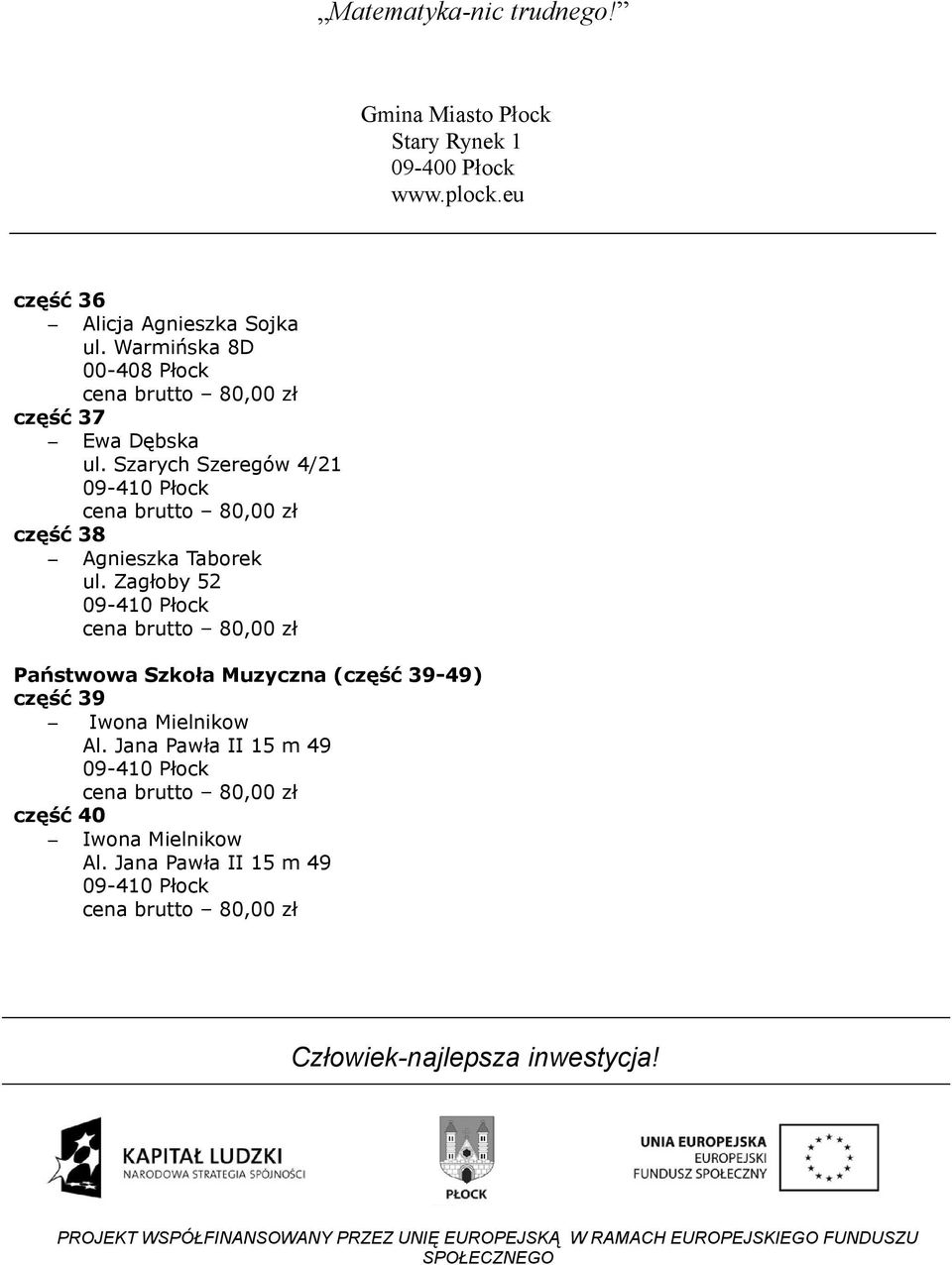 Szarych Szeregów 4/21 część 38 Agnieszka Taborek ul.