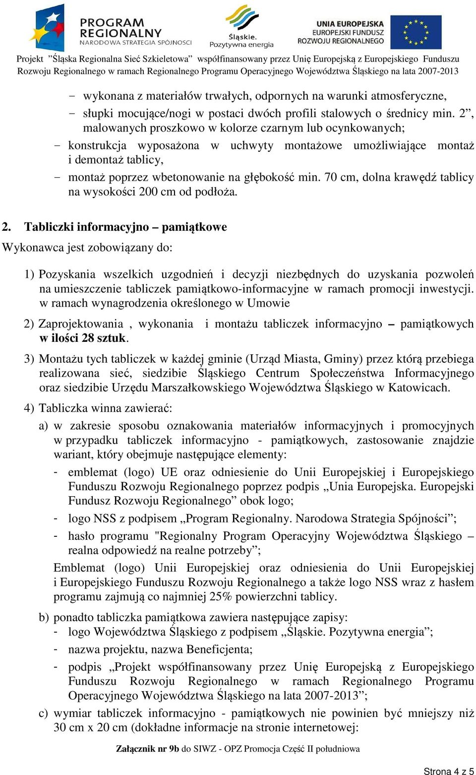 70 cm, dolna krawędź tablicy na wysokości 20