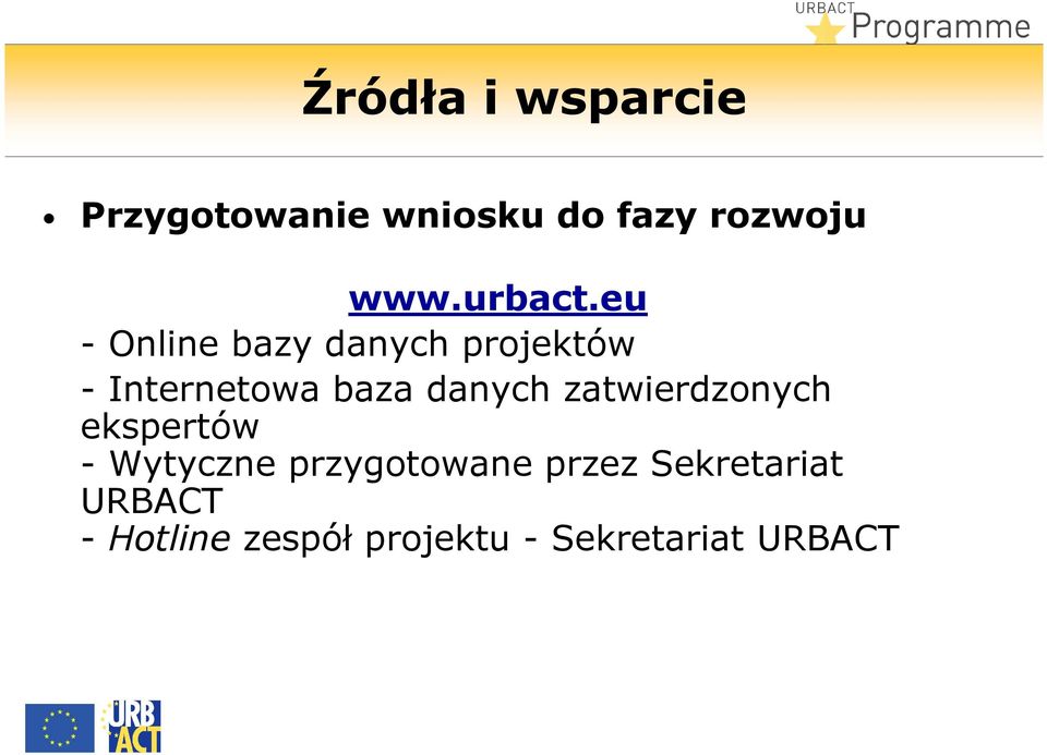 eu - Online bazy danych projektów - Internetowa baza danych