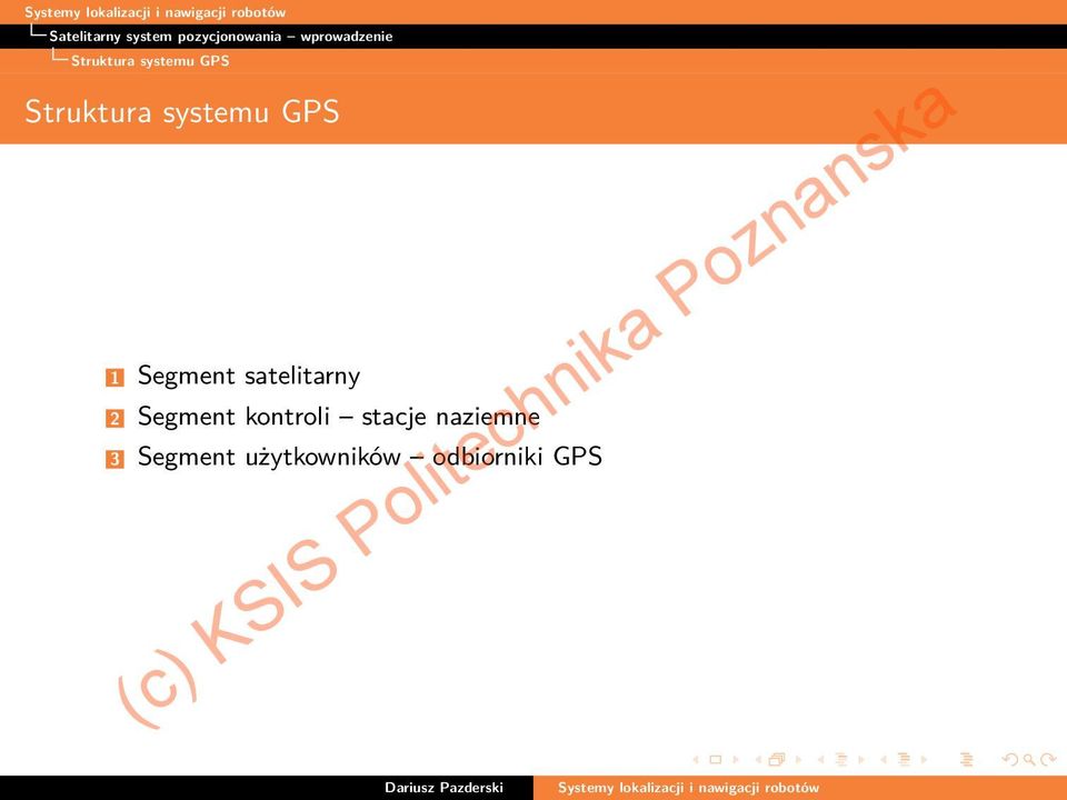 Segment satelitarny 2 Segment kontroli stacje