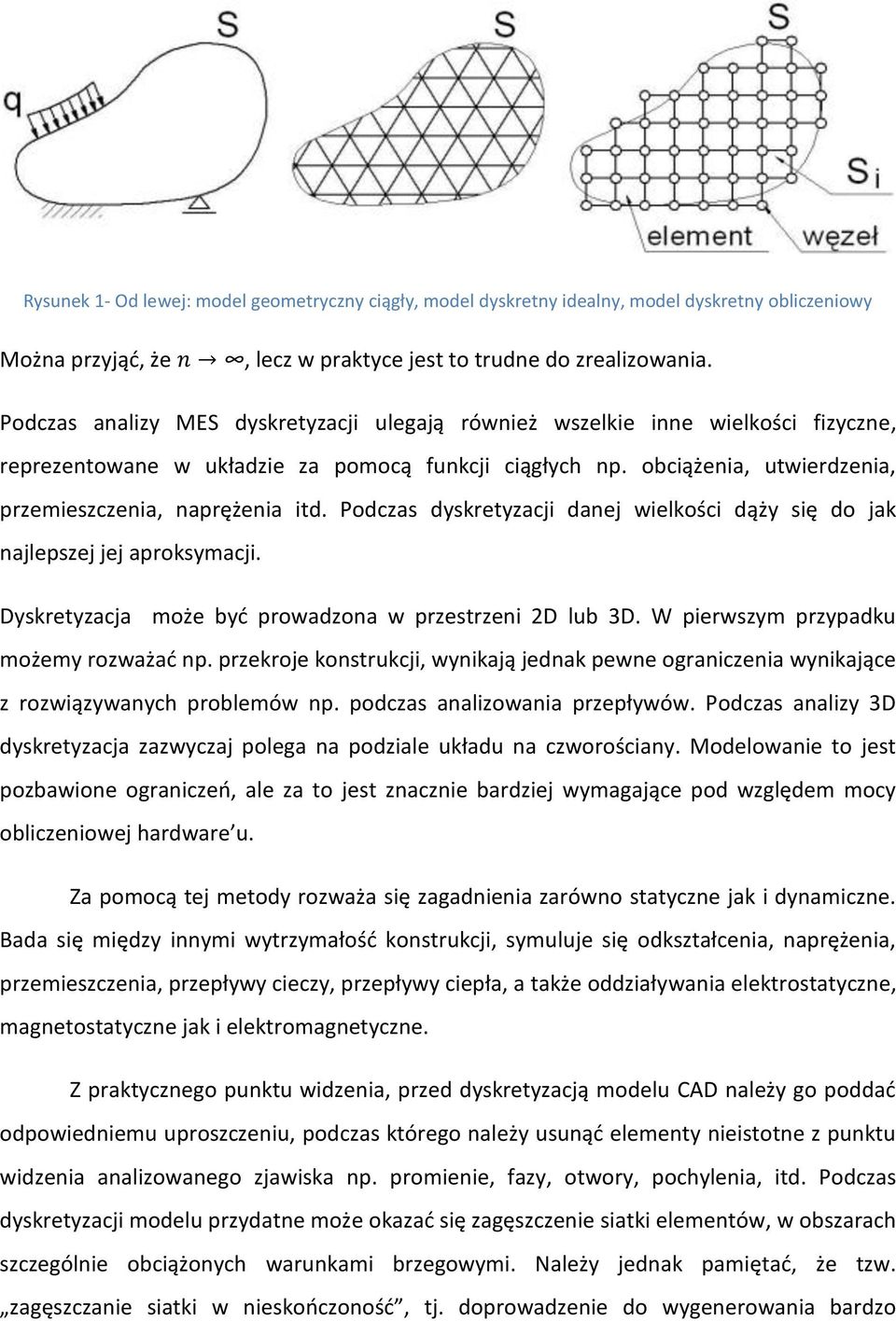 Podczas dyskretyzacji danej wielkości dąży się do jak najlepszej jej aproksymacji. Dyskretyzacja może być prowadzona w przestrzeni 2D lub 3D. W pierwszym przypadku możemy rozważać np.