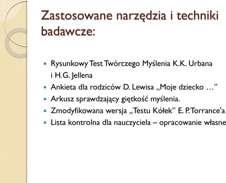 Lewisa Moje dziecko Arkusz sprawdzający giętkość myślenia.