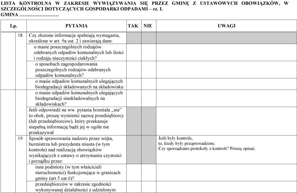 o sposobach zagospodarowania poszczególnych rodzajów odebranych odpadów komunalnych?