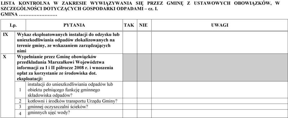 i wnoszenia opłat za korzystanie ze środowiska dot.