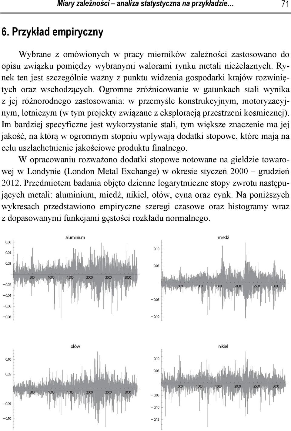 Ogromne zróżncowane w gatunkach stal wynka z jej różnorodnego zastosowana: w przemyśle konstrukcyjnym, motoryzacyjnym, lotnczym (w tym projekty zwązane z eksploracją przestrzen kosmcznej).