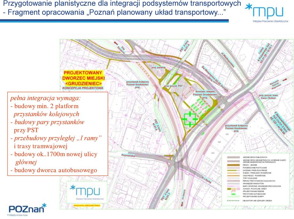 2 platform przystanków kolejowych - budowy pary przystanków przy PST - przebudowy