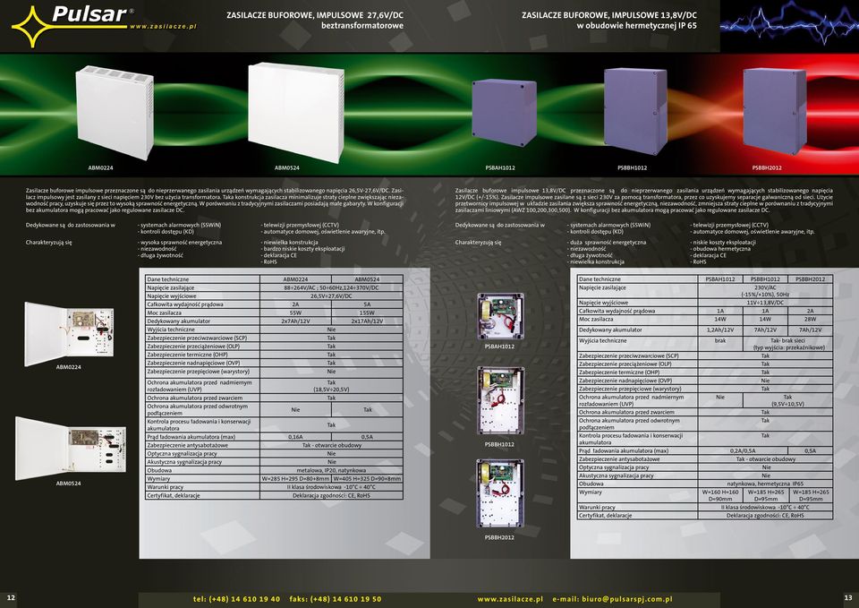 a konstrukcja zasilacza minimalizuje straty cieplne zwiększając niezawodność pracy, uzyskuje się przez to wysoką sprawność energetyczną.