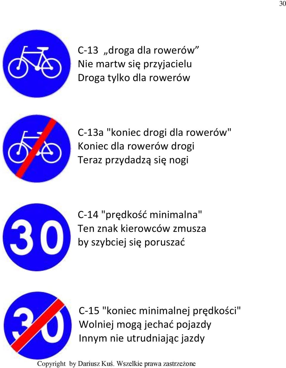 "prędkośd minimalna" Ten znak kierowców zmusza by szybciej się poruszad C-15