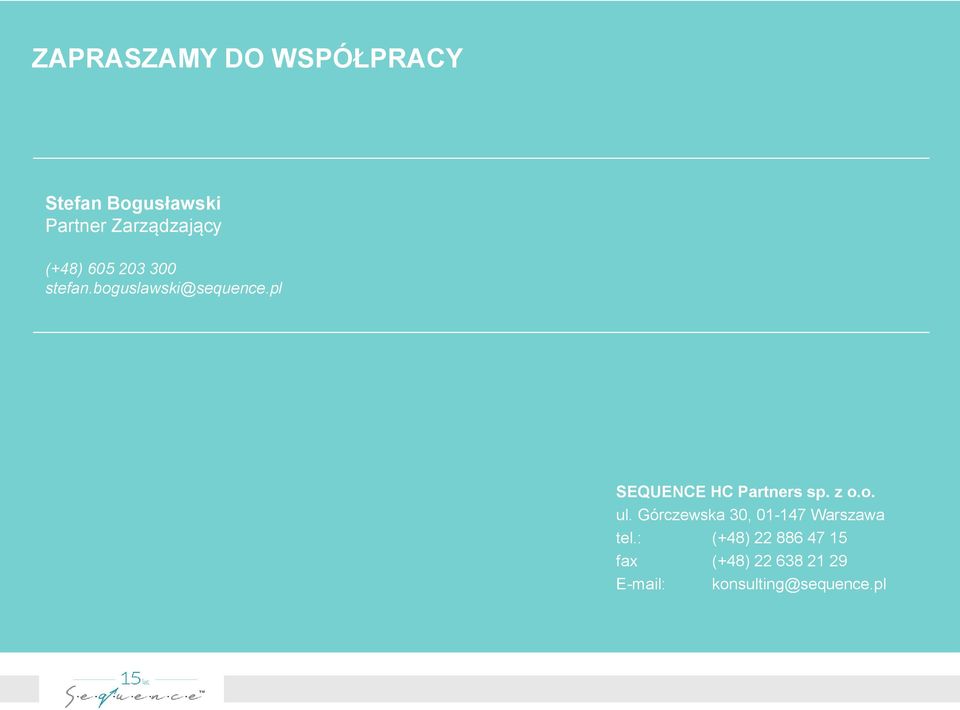 pl SEQUENCE HC Partners sp. z o.o. ul.