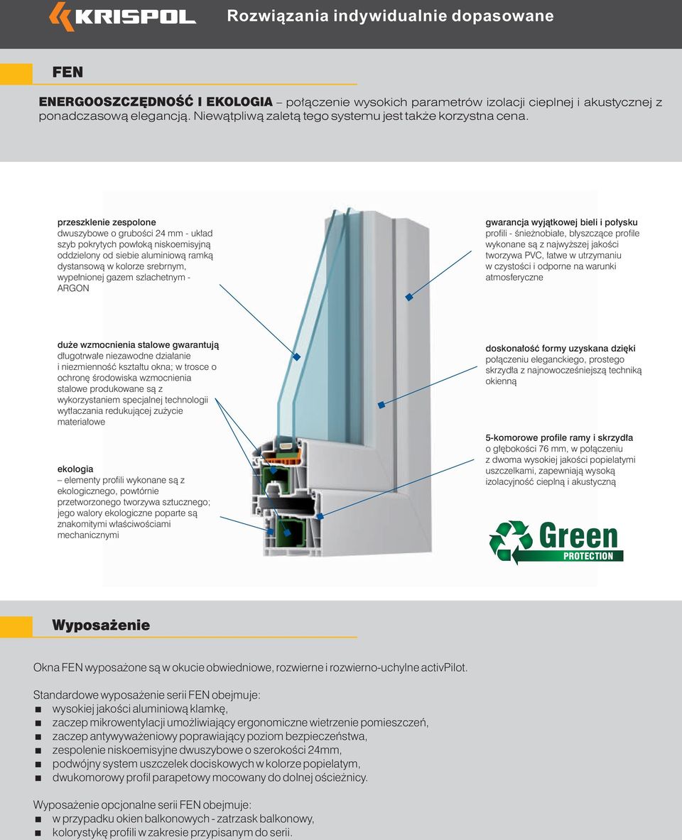 ARGON gwarancja wyjątkowej bieli i połysku profili - śnieżnobiałe, błyszczące profile wykonane są z najwyższej jakości tworzywa PVC, łatwe w utrzymaniu w czystości i odporne na warunki atmosferyczne
