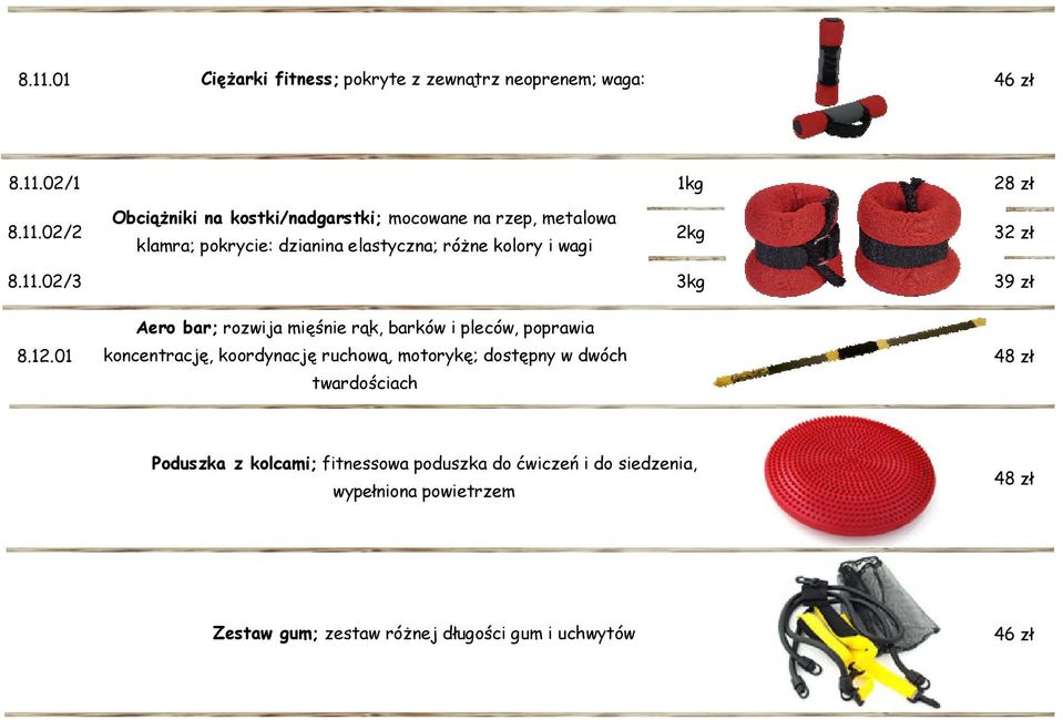 12.01 koncentrację, koordynację ruchową, motorykę; dostępny w dwóch 48 zł twardościach Poduszka z kolcami; fitnessowa poduszka do