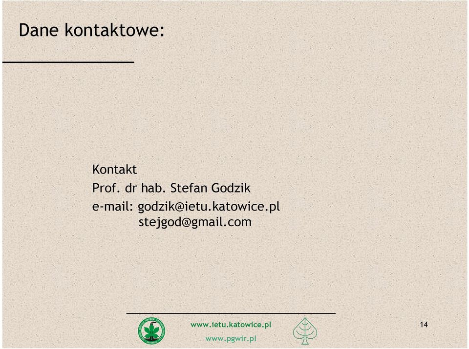 Stefan Godzik e-mail: