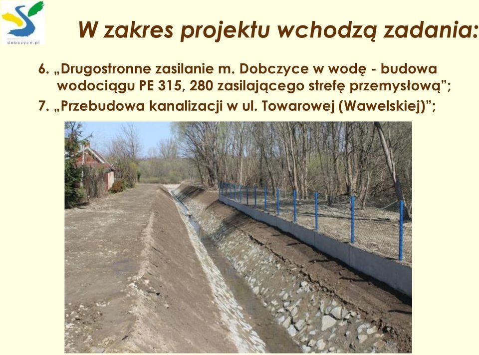 Dobczyce w wodę - budowa wodociągu PE 315, 280