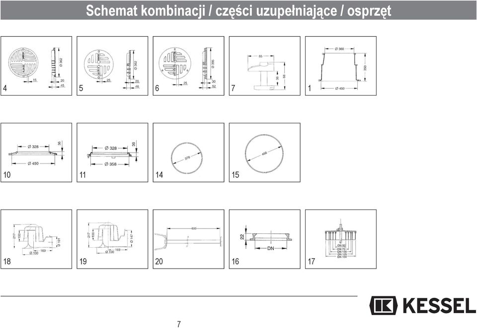 osprzęt 4 5 6 7 1 10