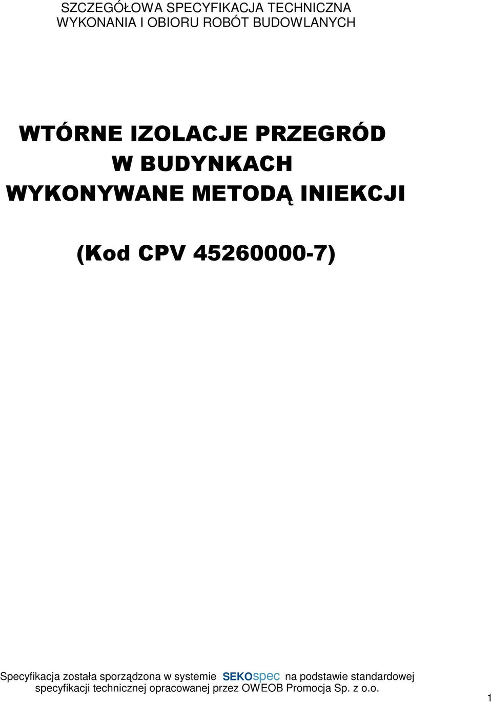 WTÓRNE IZOLACJE PRZEGRÓD W BUDYNKACH