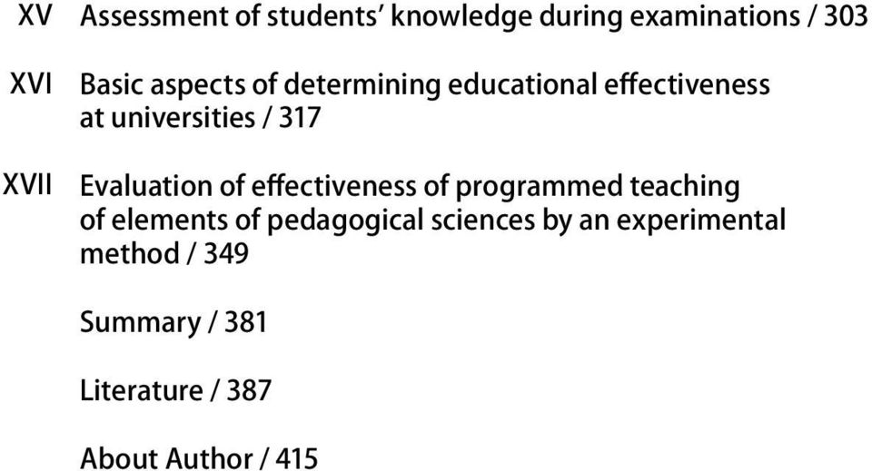 Evaluation of effectiveness of programmed teaching of elements of pedagogical