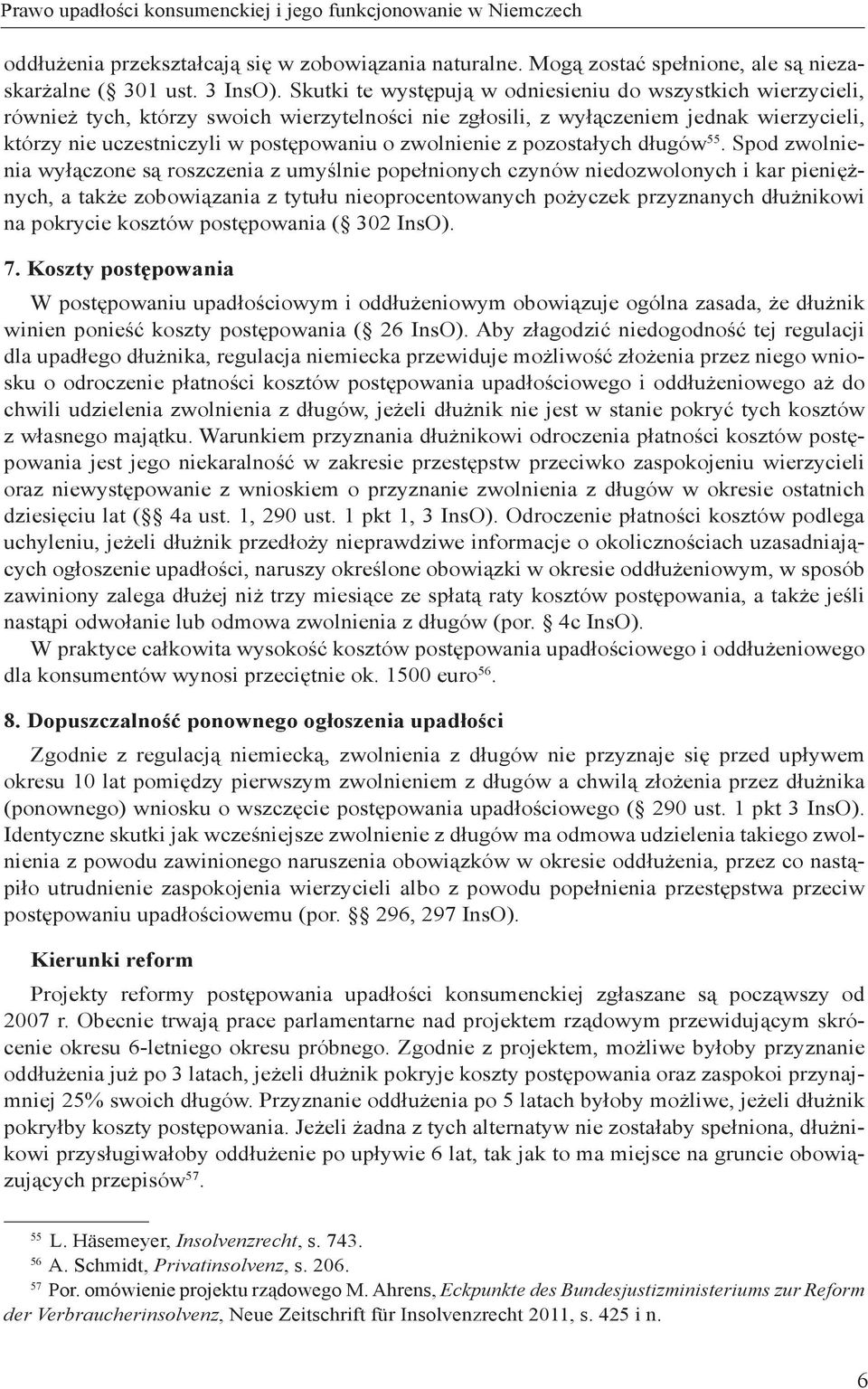 zwolnienie z pozostałych długów 55.